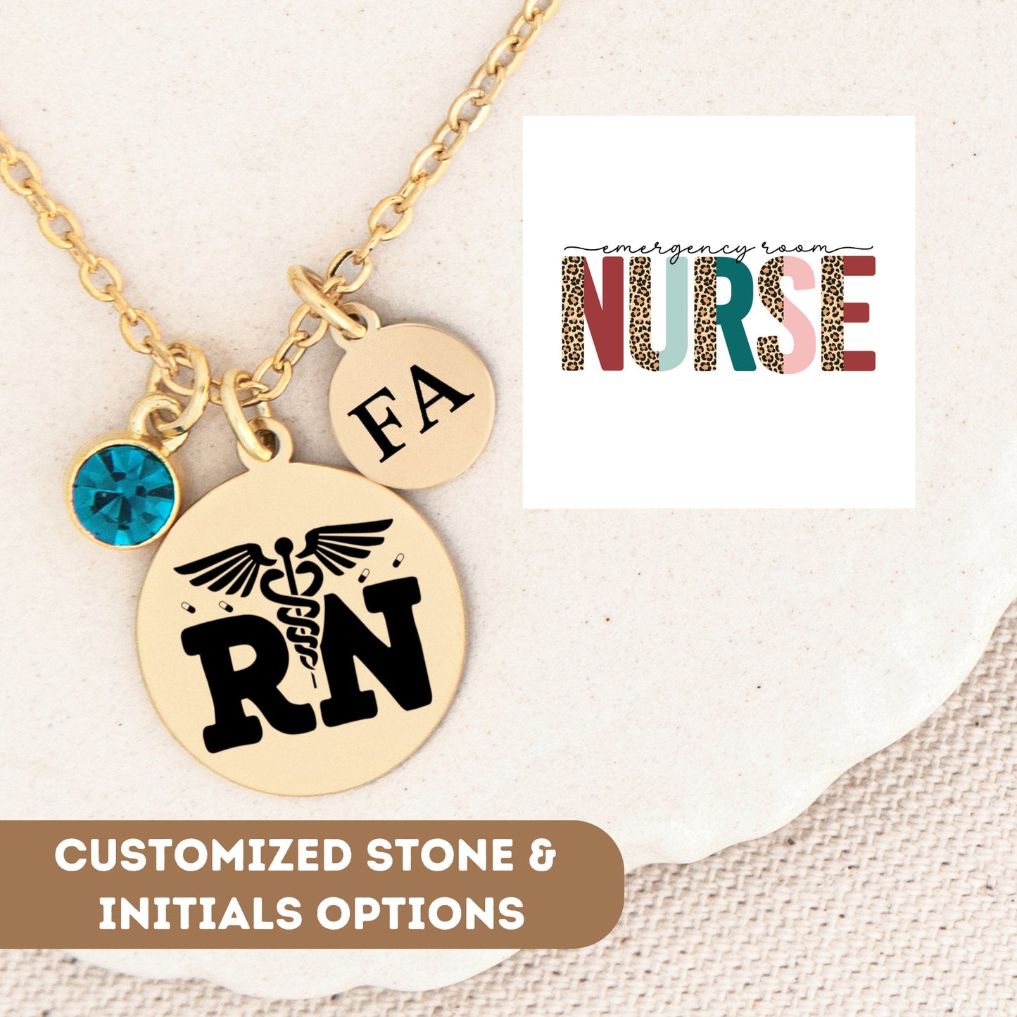 Emergency Room Nurse Necklace, Emergency Nurse Necklace Gift, RN Graduation Gifts, RN Gifts, Nurse Graduation, Nurse Pendant, Nurse Charm