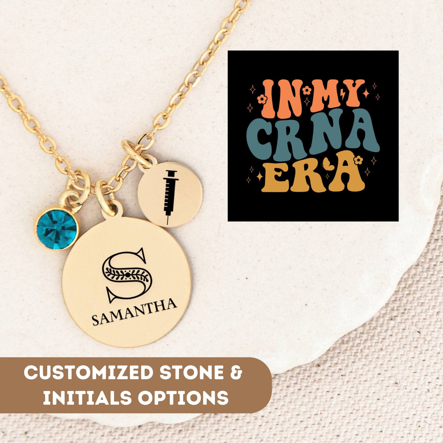 Personalized CRNA Necklace Gift, Custom Crna, Crna Pendant, Crna Charm, Gift For Crna, Necklace For Crna, CRNA Thank You, CRNA Appreciation