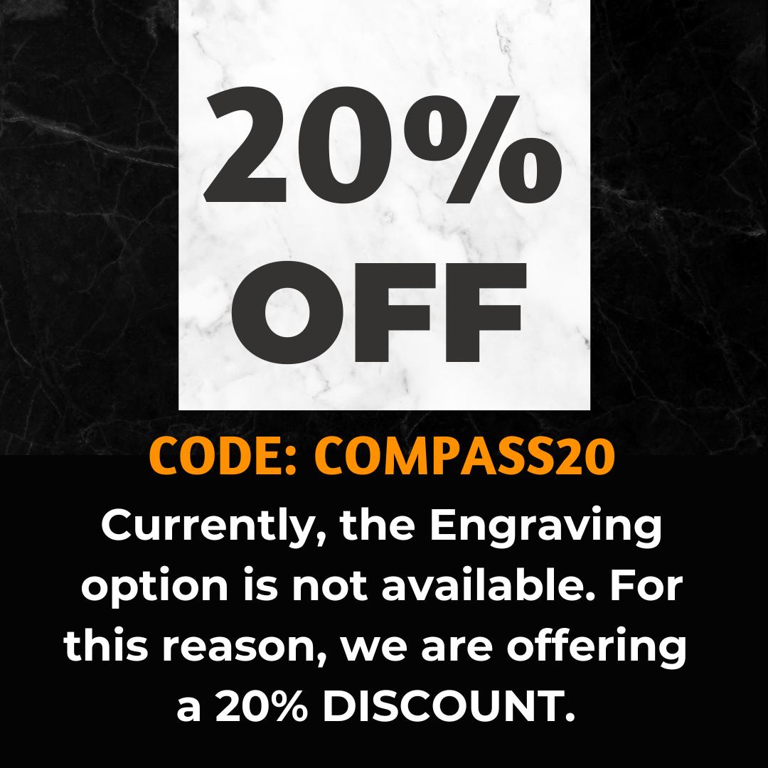 To My Soulmate Engraved Compass Necklace, Greatest Catch Valentine's Day Fisherman Gift, Long Distance Gift, Fishing Gifts For Men