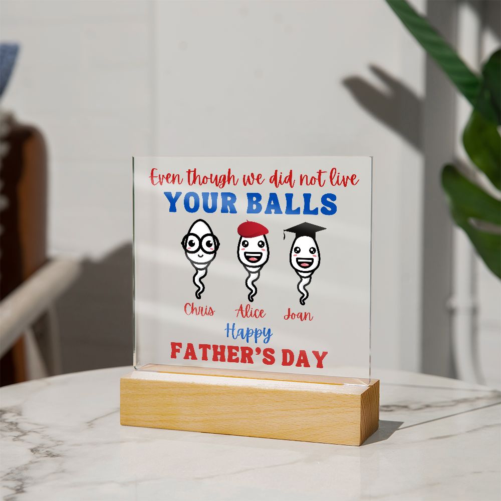 Bonus Dad / Step Dad Personalized Father's Day Acrylic Plaque