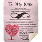 50% OFF SALE - PERSONALIZED TO MY WIFE BLANKET - COZY FLEECE/PREMIUM SHERPA BLANKET