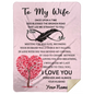 50% OFF SALE - PERSONALIZED TO MY WIFE BLANKET - COZY FLEECE/PREMIUM SHERPA BLANKET