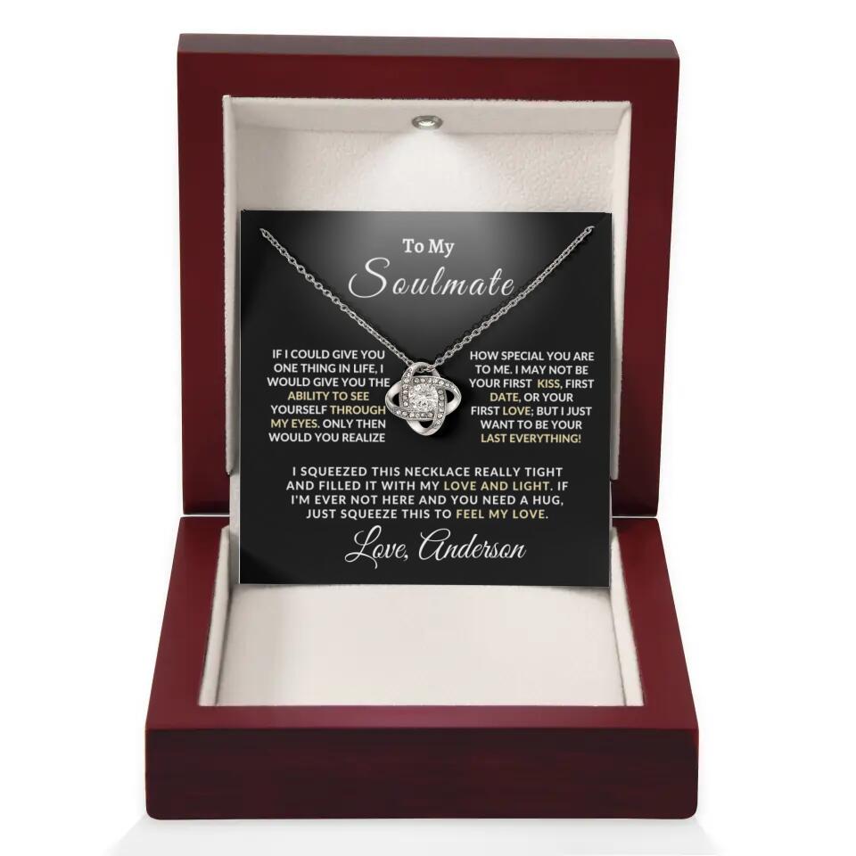 TO MY SOULMATE - PERSONALIZED LOVE KNOT NECKLACE
