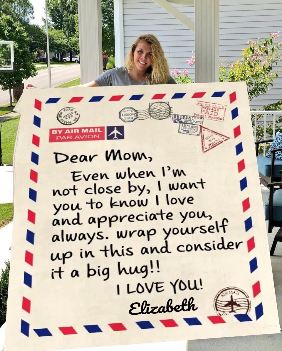 [ALMOST SOLD OUT} - TO MY MOM - I LOVE YOU PERSONALIZED BLANKET