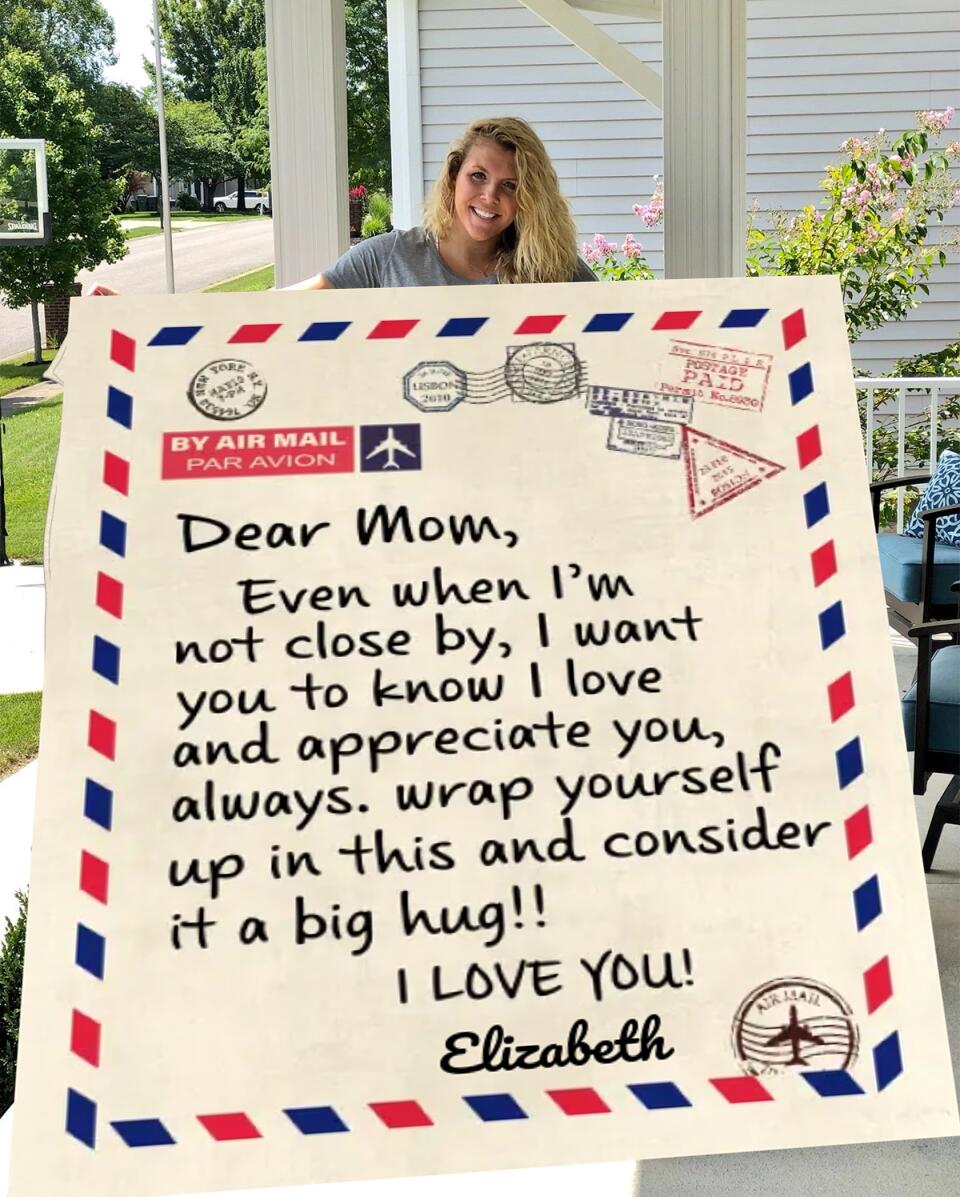[ALMOST SOLD OUT} - TO MY MOM - I LOVE YOU PERSONALIZED BLANKET