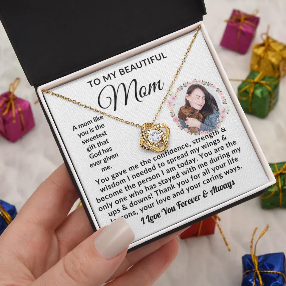 PERSONALIZED MOM NECKLACE - LOVE KNOT