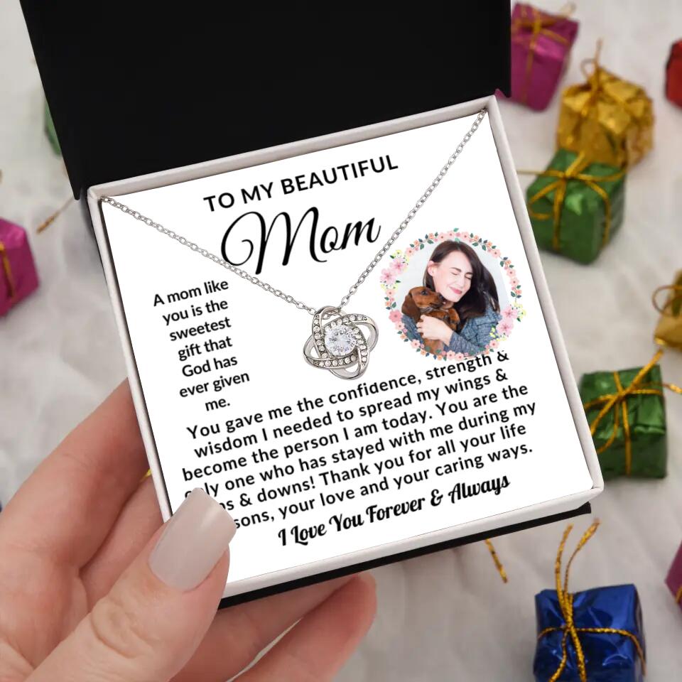 PERSONALIZED MOM NECKLACE - LOVE KNOT