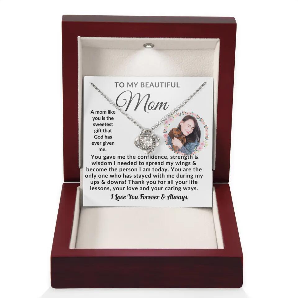 PERSONALIZED MOM NECKLACE - LOVE KNOT