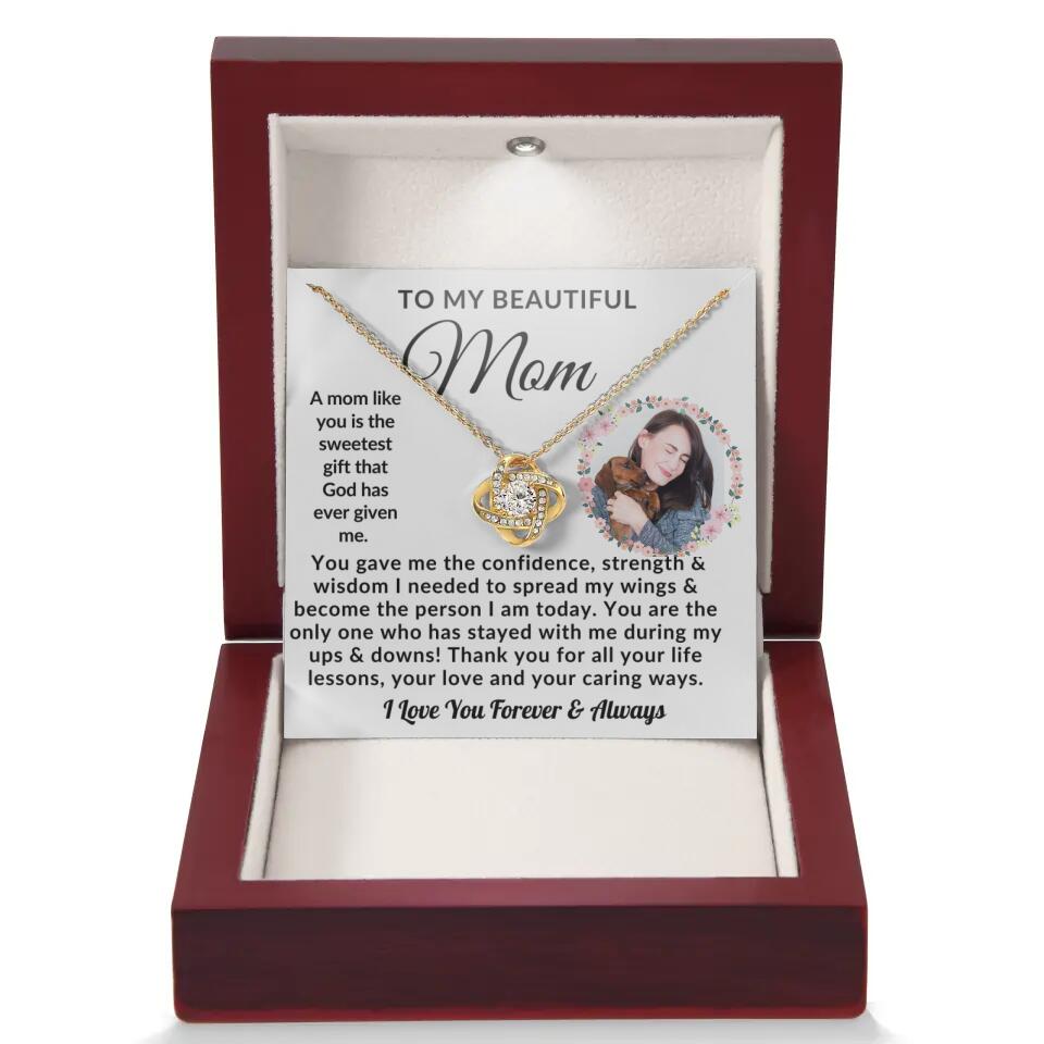 PERSONALIZED MOM NECKLACE - LOVE KNOT