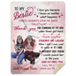 50% OFF SALE - PERSONALIZED TO MY BESTIE BLANKET - COZY FLEECE/PREMIUM SHERPA BLANKET