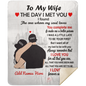 50% OFF SALE - PERSONALIZED TO MY WIFE BLANKET - THE DAY I MET YOU I FOUND MY MISSING PIECE - COZY FLEECE BLANKET