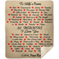 50% OFF SALE - TO MY WIFE - 50 REASONS I LOVE YOU - PERSONALIZED BLANKET - COZY FLEECE BLANKET/ PREMIUM SHERPA BLANKET