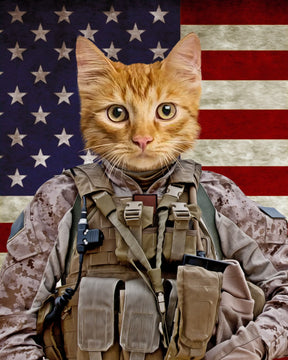 SEE YOUR BELOVED CAT PROTECT YOUR BORDERS ON CANVAS