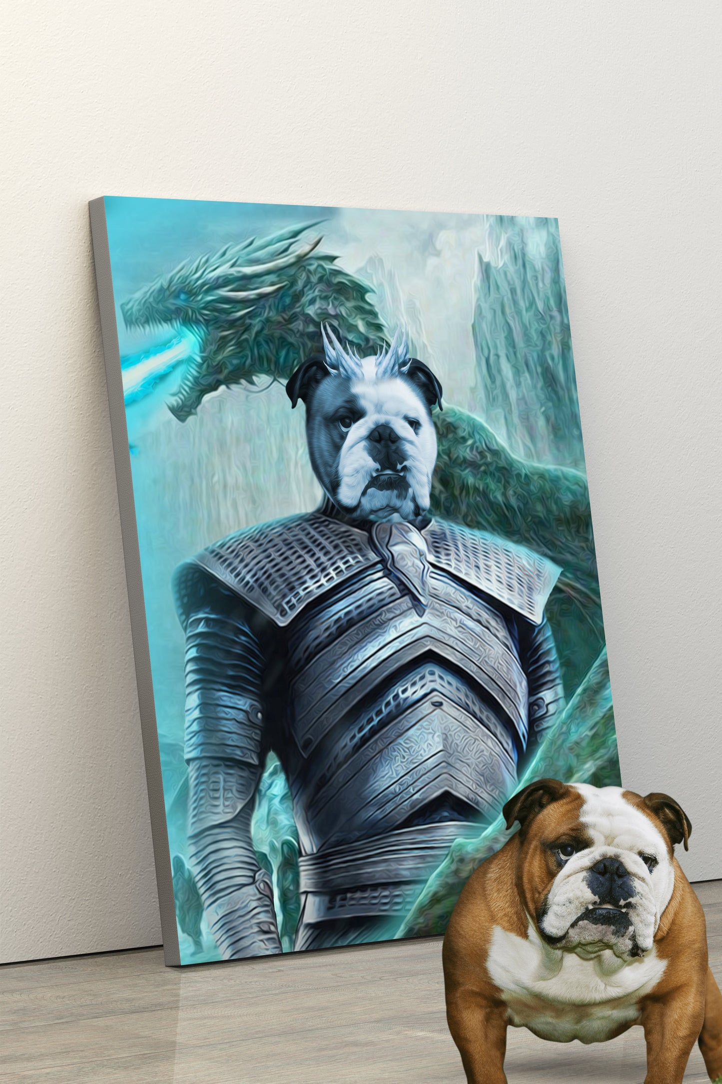 SEE YOUR BELOVED DOG BE THE ICE KING ON CANVAS