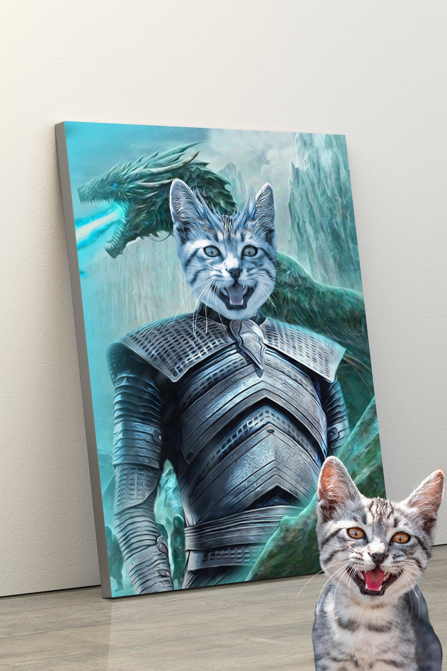 SEE YOUR BELOVED CAT BE THE ICE KING ON CANVAS