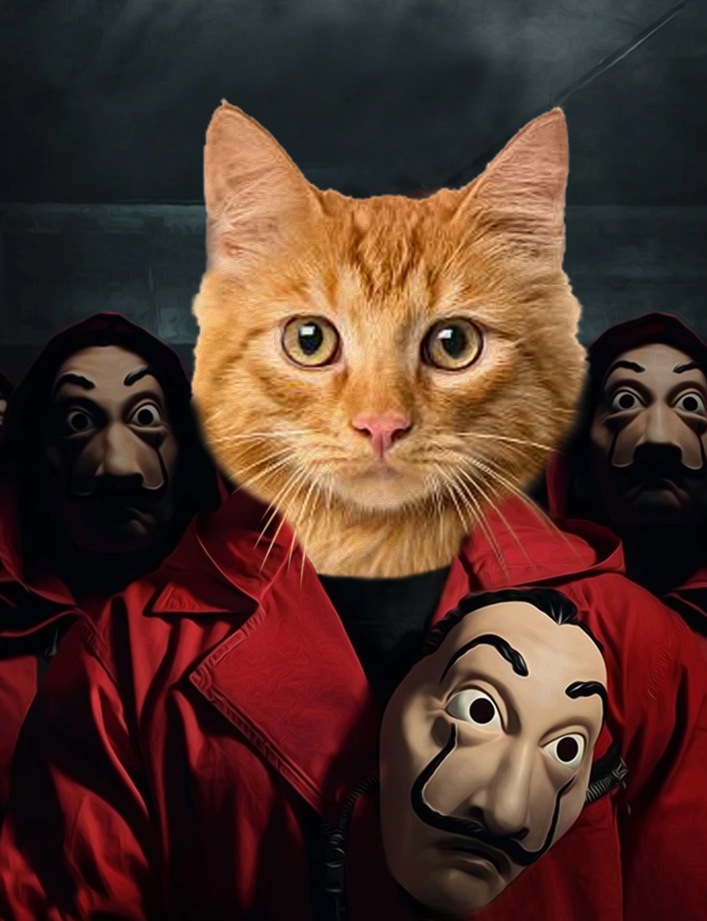 SEE YOUR BELOVED CAT BE PART OF THE HEIST ON CANVAS