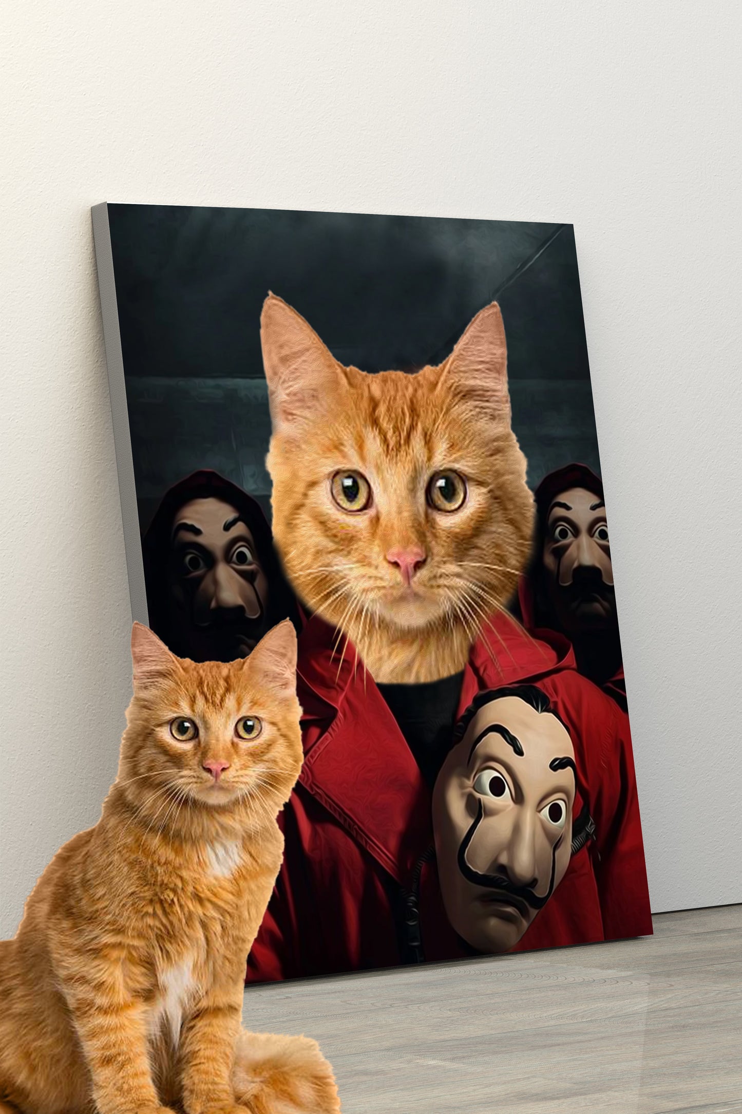 SEE YOUR BELOVED CAT BE PART OF THE HEIST ON CANVAS