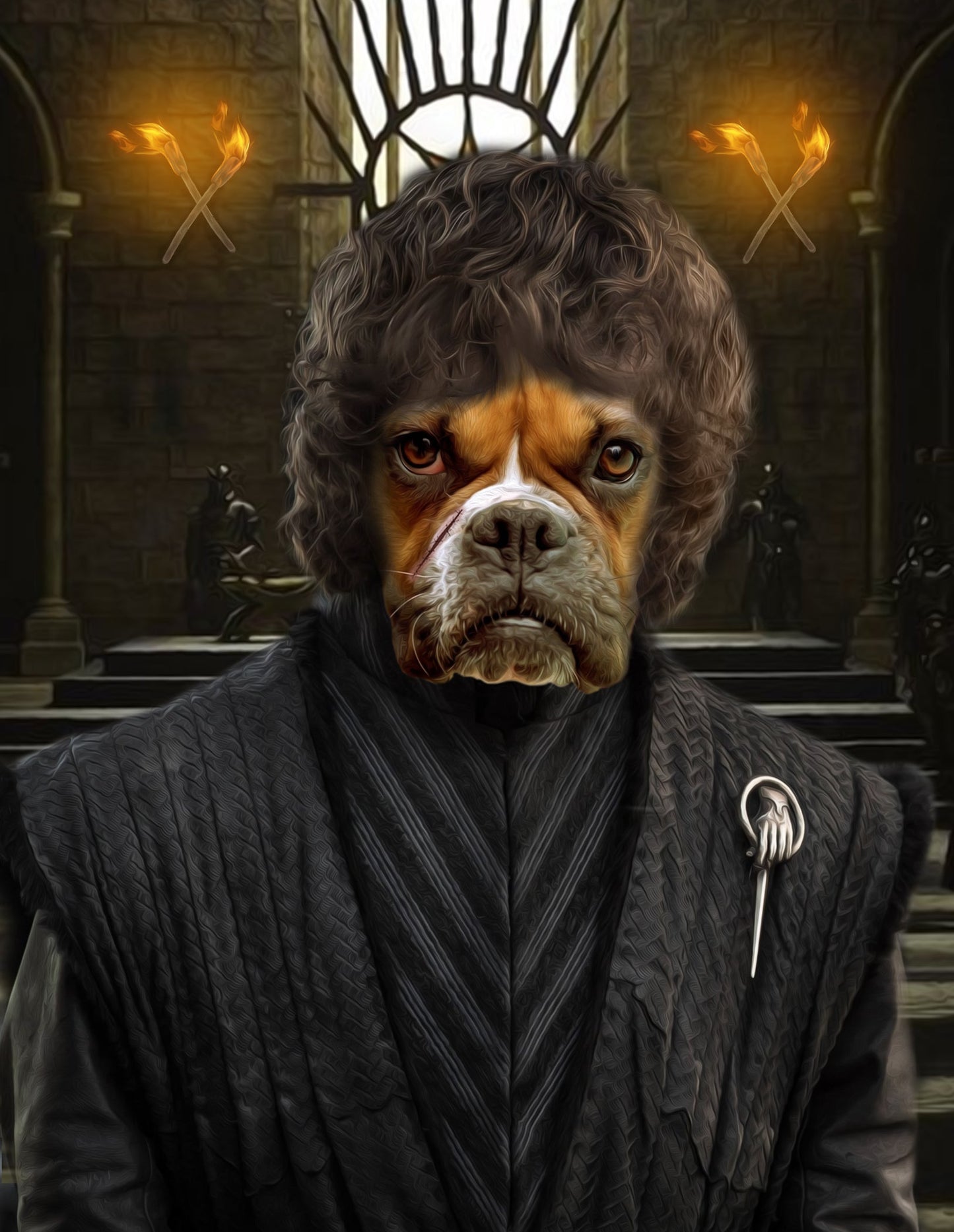 SEE YOUR BELOVED DOG AS TYRION DOGSTER ON CANVAS