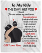 50% OFF SALE - PERSONALIZED TO MY WIFE BLANKET - THE DAY I MET YOU I FOUND MY MISSING PIECE - COZY FLEECE BLANKET