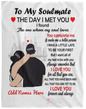 50% OFF SALE - PERSONALIZED TO MY SOULMATE BLANKET - COZY FLEECE BLANKET