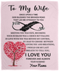 50% OFF SALE - PERSONALIZED TO MY WIFE BLANKET - COZY FLEECE/PREMIUM SHERPA BLANKET