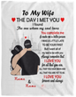 50% OFF SALE - PERSONALIZED TO MY WIFE BLANKET- YOU COMPLETE ME - COZY FLEECE/PREMIUM SHERPA BLANKET