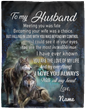 50% OFF SALE - PERSONALIZED TO MY HUSBAND BLANKET - COZY FLEECE/PREMIUM SHERPA BLANKET