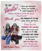 50% OFF SALE - PERSONALIZED TO MY BESTIE BLANKET - COZY FLEECE/PREMIUM SHERPA BLANKET