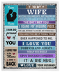 50% OFF SALE - PERSONALIZED TO MY WIFE BLANKET - COZY FLEECE/PREMIUM SHERPA BLANKET