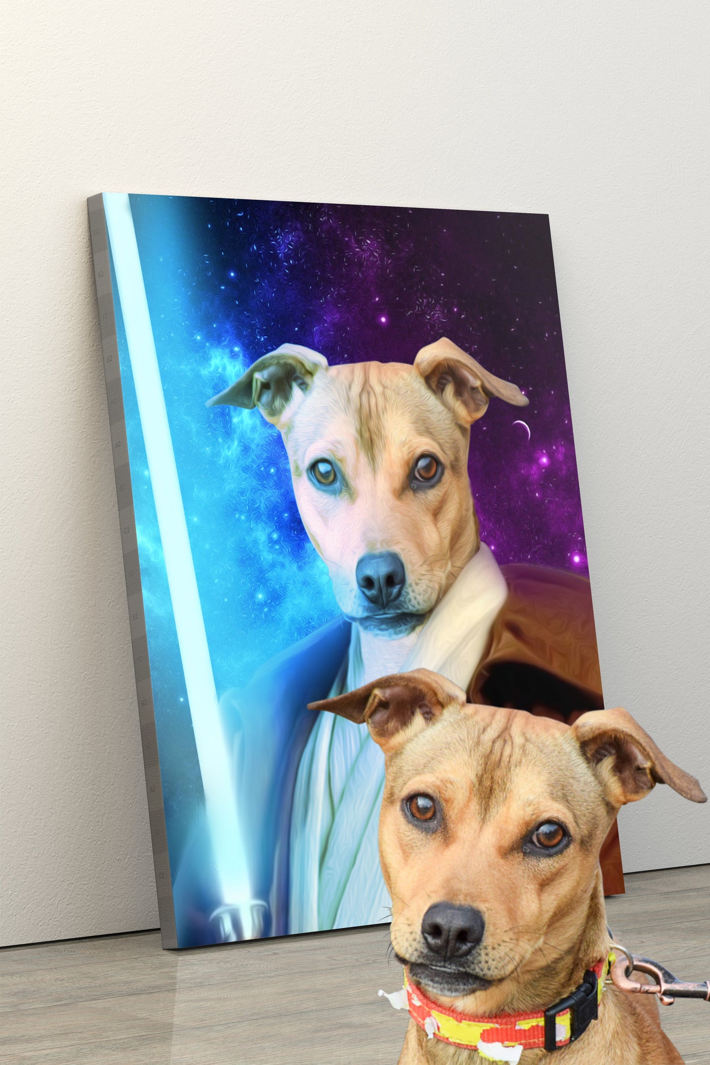 SEE YOUR BELOVED DOG PROTECTING YOU WITH A LIGHT SABER