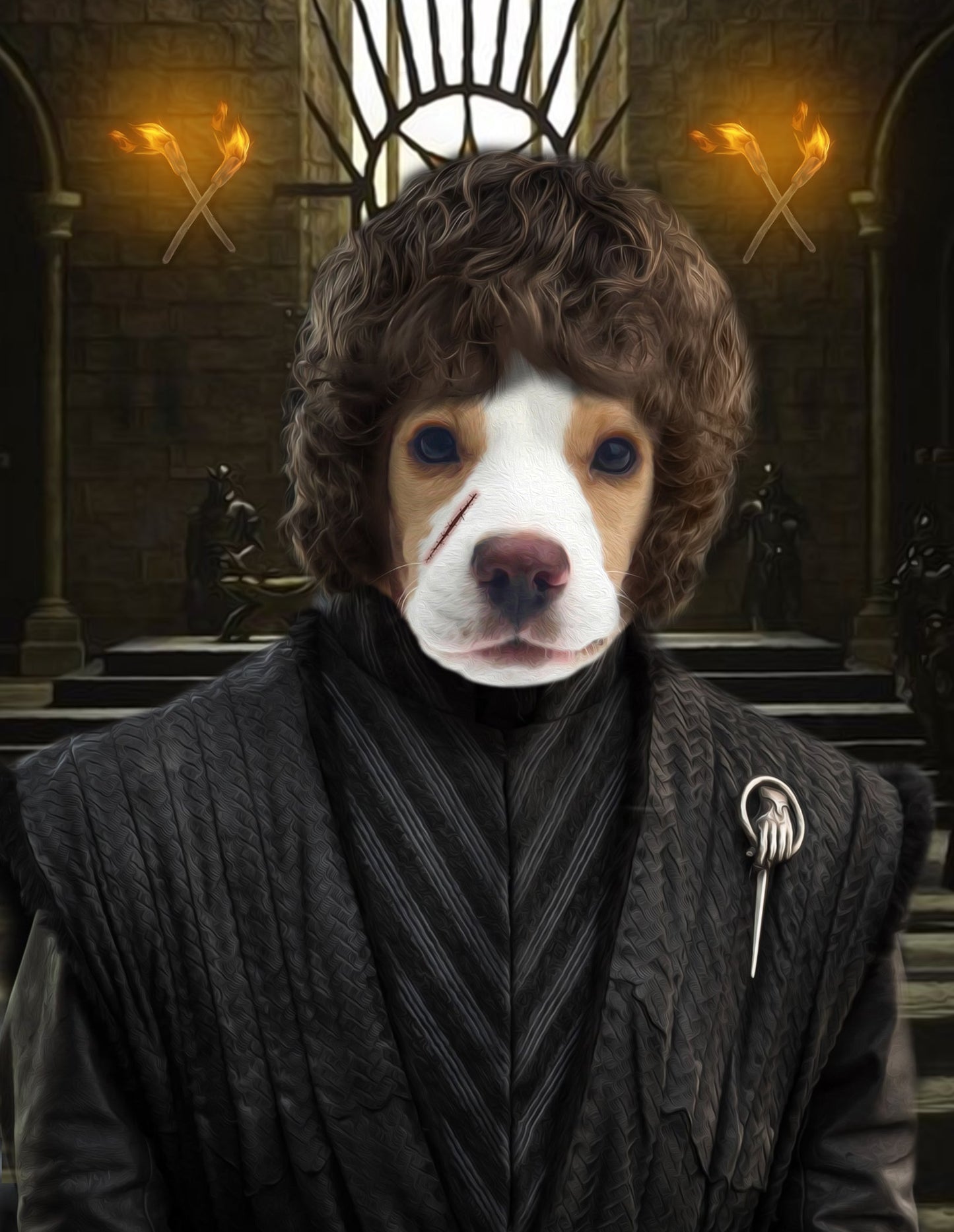 SEE YOUR BELOVED DOG AS TYRION DOGSTER ON CANVAS
