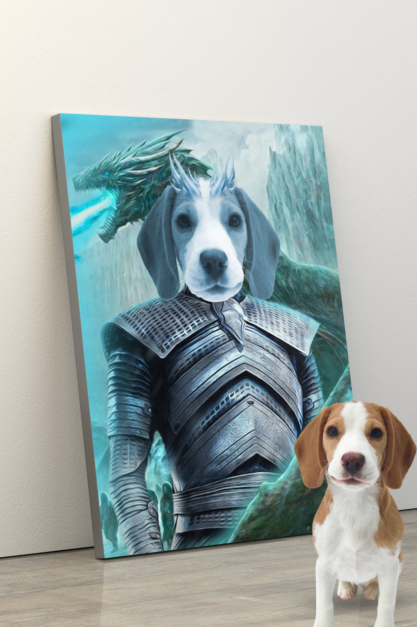 SEE YOUR BELOVED DOG BE THE ICE KING ON CANVAS