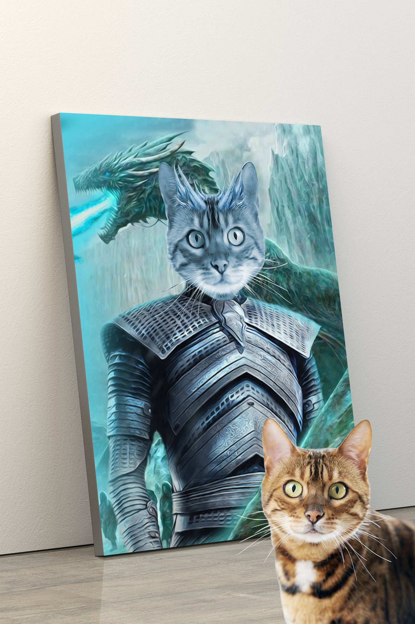 SEE YOUR BELOVED CAT BE THE ICE KING ON CANVAS