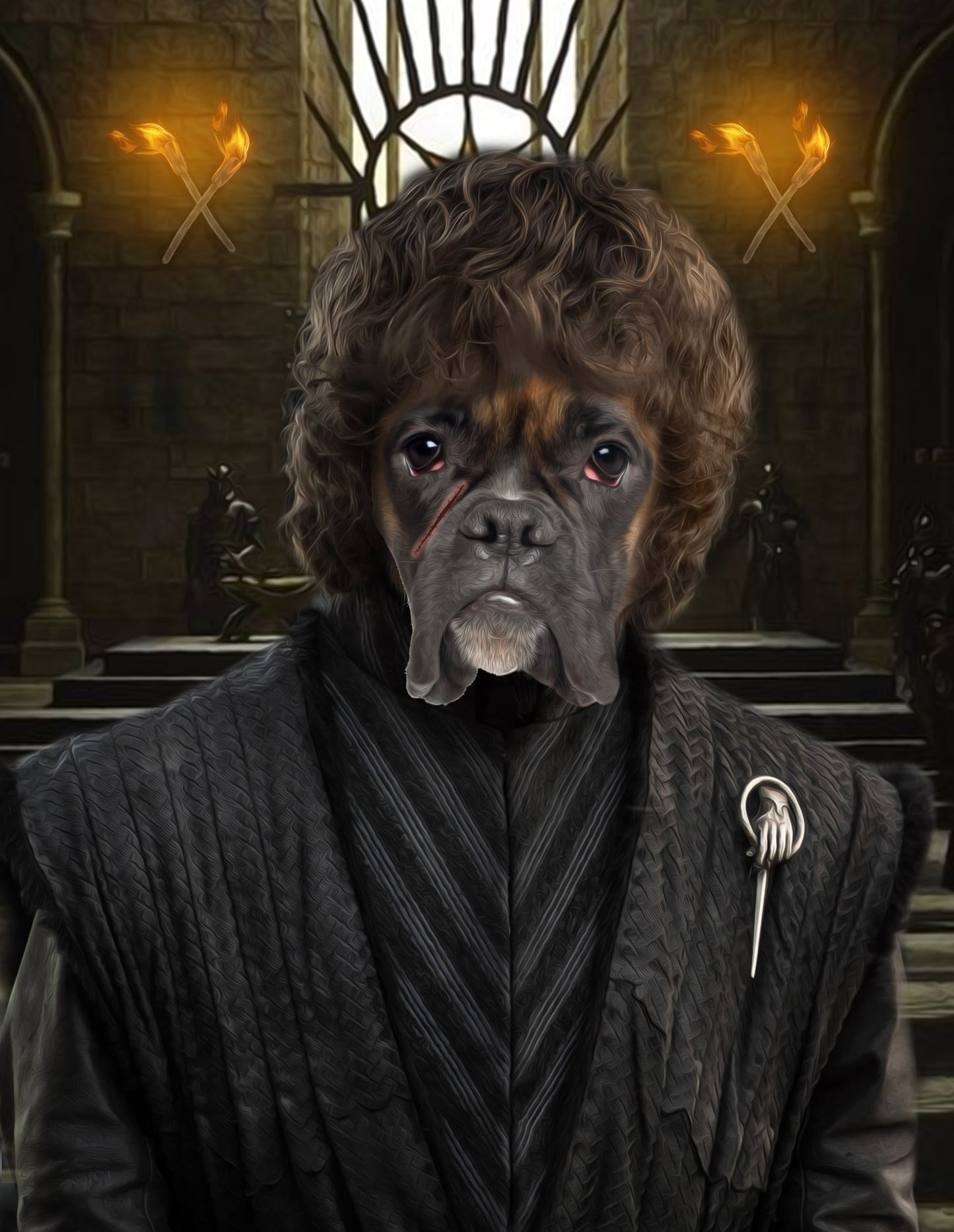 SEE YOUR BELOVED DOG AS TYRION DOGSTER ON CANVAS