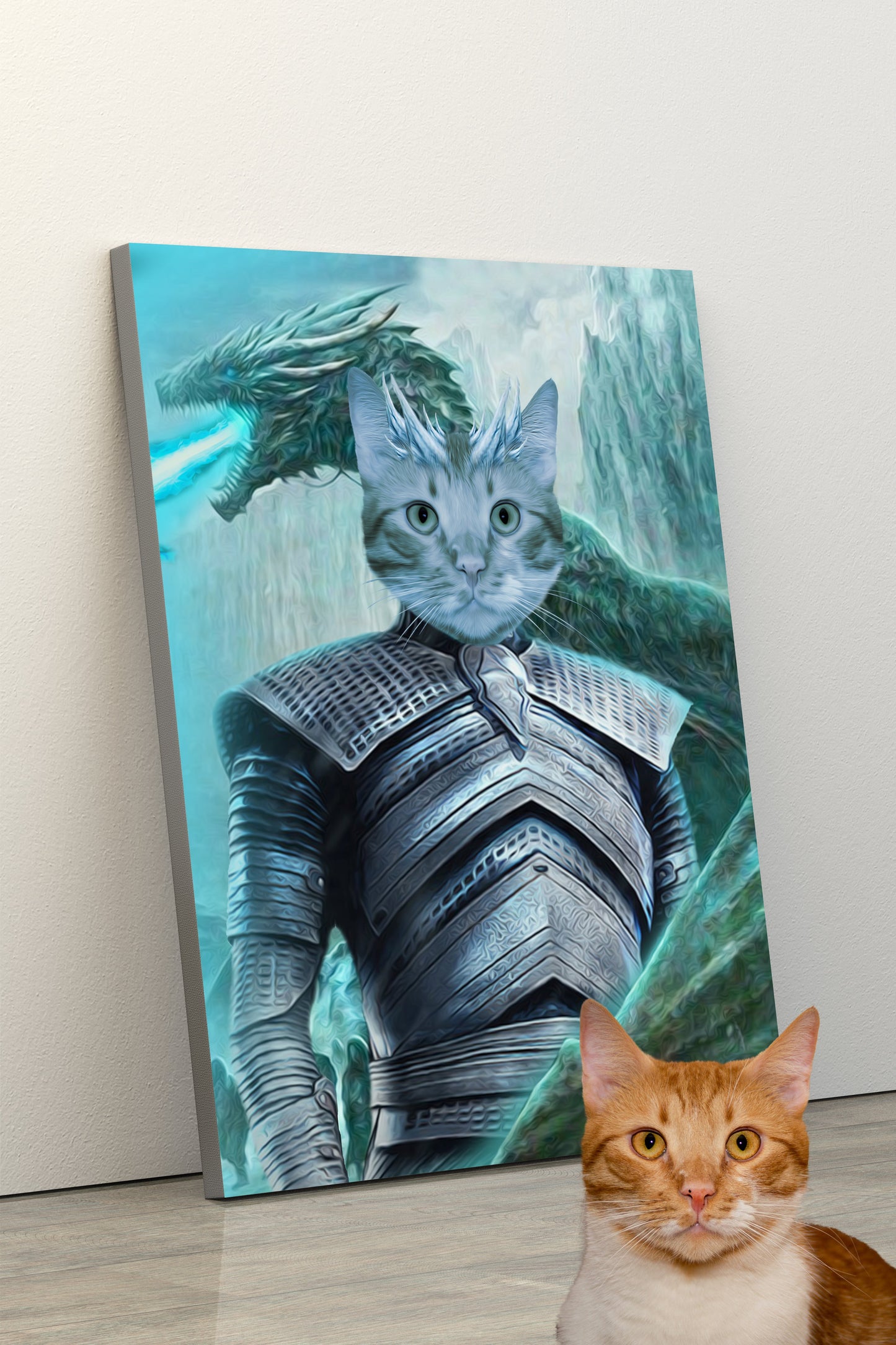 SEE YOUR BELOVED CAT BE THE ICE KING ON CANVAS