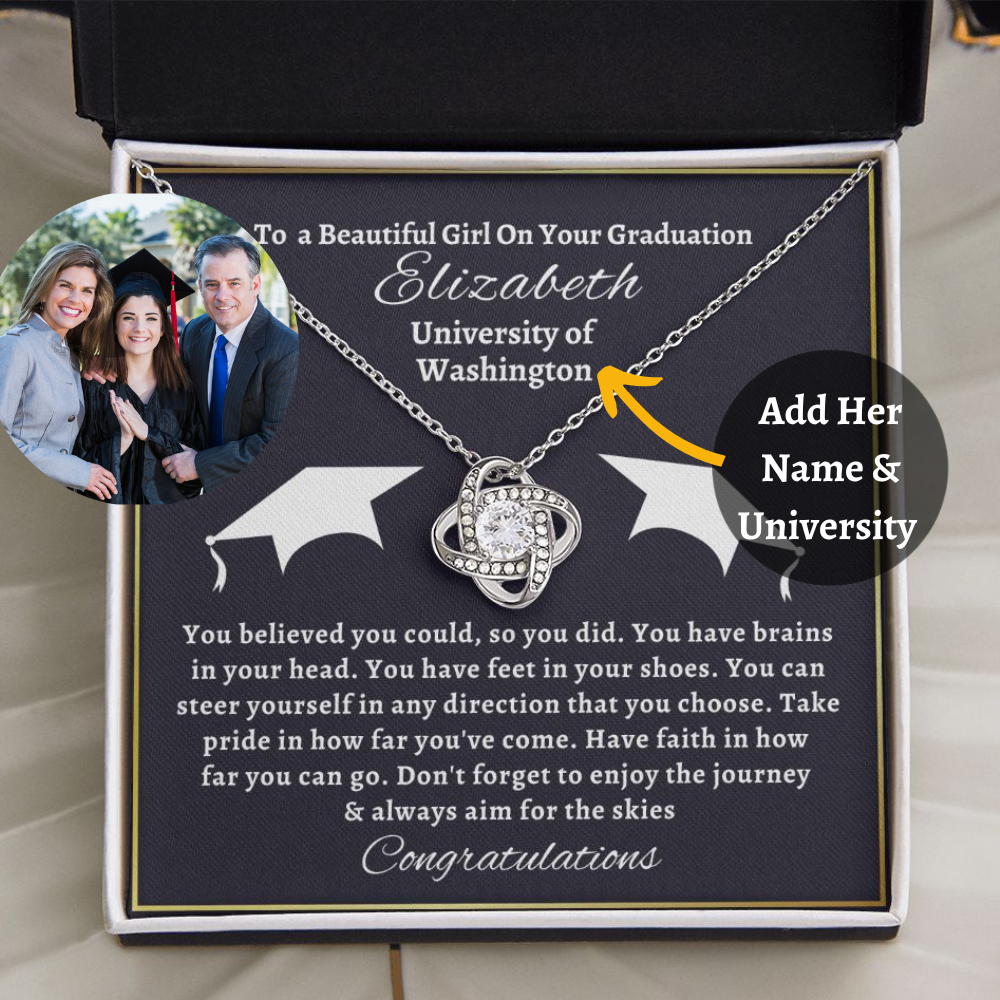 Almost sold out- To my Daughter For Graduation - Beautiful Love Knot Necklace
