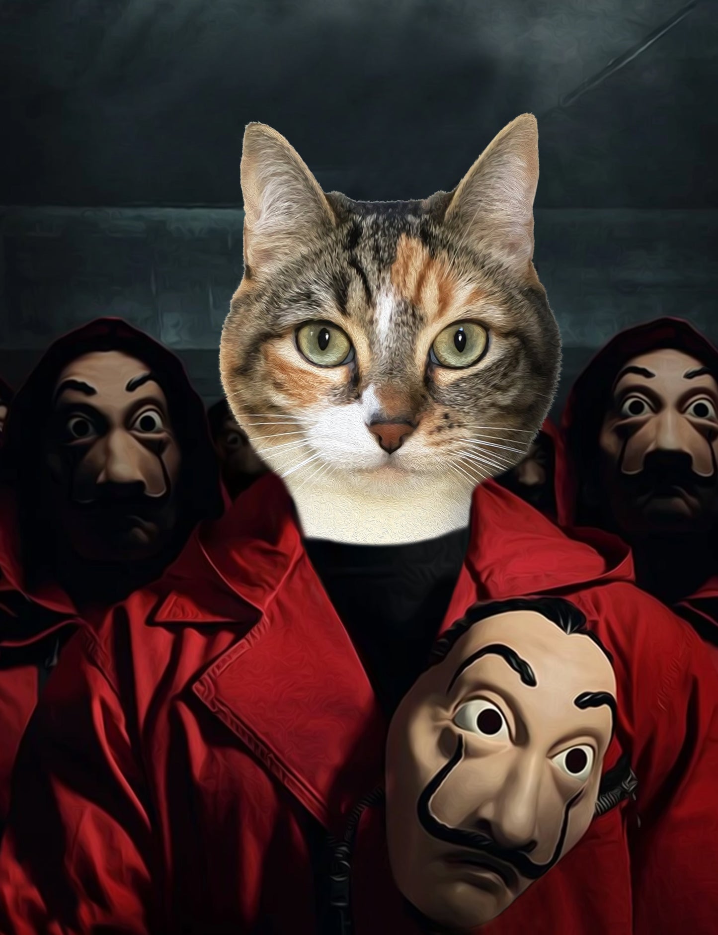 SEE YOUR BELOVED CAT BE PART OF THE HEIST ON CANVAS