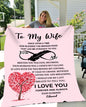 50% OFF SALE - PERSONALIZED TO MY WIFE BLANKET - COZY FLEECE/PREMIUM SHERPA BLANKET