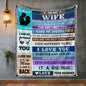 50% OFF SALE - PERSONALIZED TO MY WIFE BLANKET - COZY FLEECE/PREMIUM SHERPA BLANKET