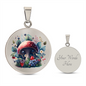 Almost Sold Out - Strawberry Floral Mushroom Garden Necklace - Circle Luxury Necklace