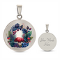 Almost Sold Out - Cranberry Mushroom Forest Necklace - Circle Luxury Necklace