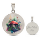 Almost Sold Out - Majestic Mushroom Garden Necklace - Circle Luxury Necklace