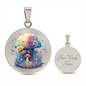 Almost Sold Out - Rainbow Mushroom Cottage Necklace - Circle Luxury Necklace