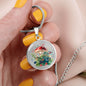 Almost Sold Out - Mushroom Garden Necklace - Circle Luxury Necklace