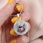 Almost Sold Out - Green Mushroom Garden Necklace - Circle Luxury Necklace