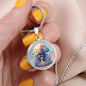 Almost Sold Out - Rainbow Mushroom Cottage Necklace - Circle Luxury Necklace