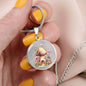 Almost Sold Out - Multi-Colored Floral Mushroom Cottage Necklace - Circle Luxury Necklace