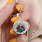 Almost Sold Out - Majestic Mushroom Garden Necklace - Circle Luxury Necklace