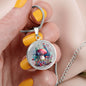 Almost Sold Out - Botanical Mushroom Garden Necklace - Circle Luxury Necklace
