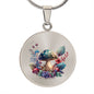 Almost Sold Out - Green Mushroom Garden Necklace - Circle Luxury Necklace